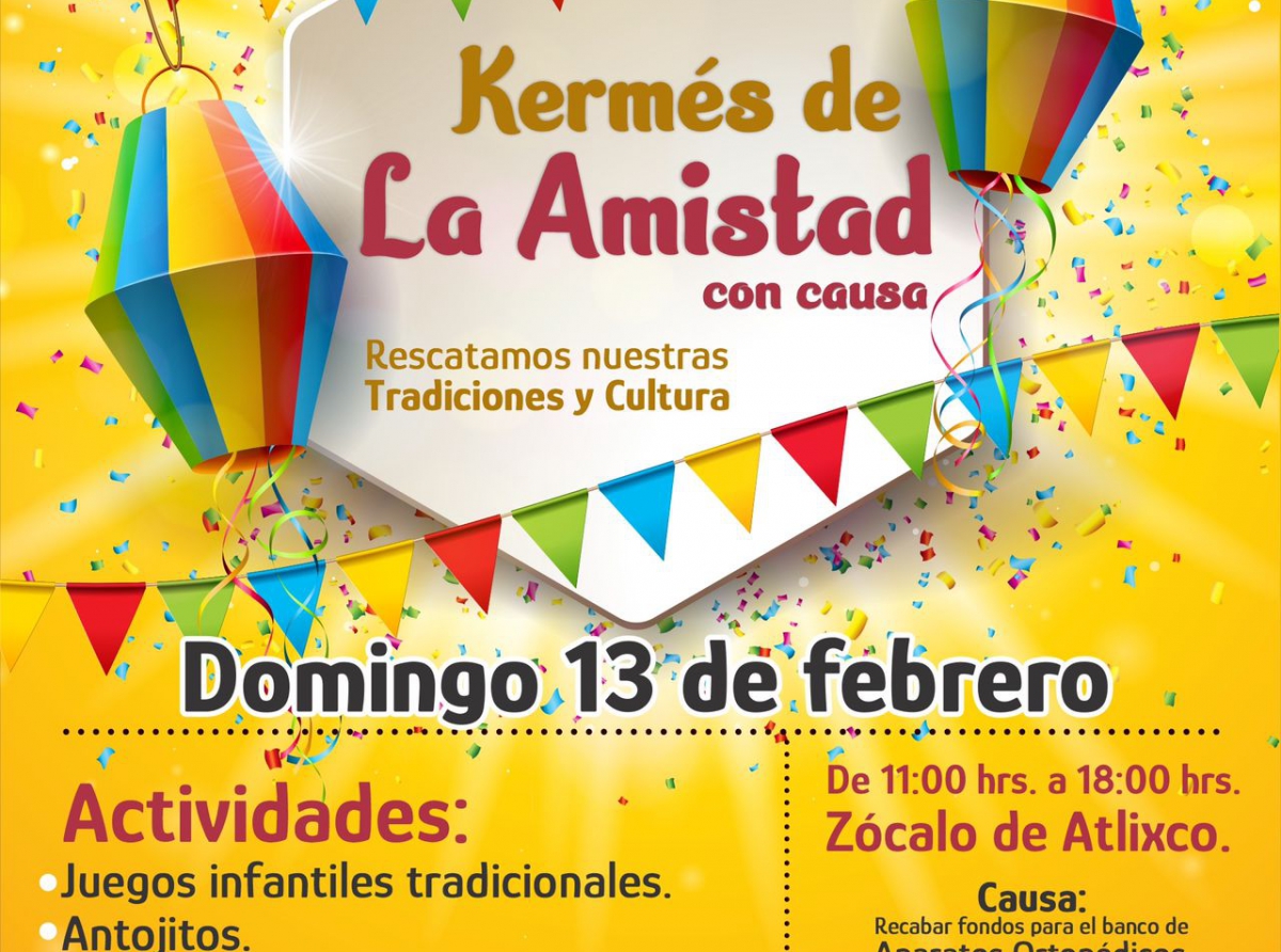 DIF Atlixco invita a kermés de la amistad con causa